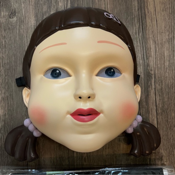 Netflix Squid Game Young-Hee Doll Deluxe Spirit Costume Mask Costplay Party S - Picture 9 of 10